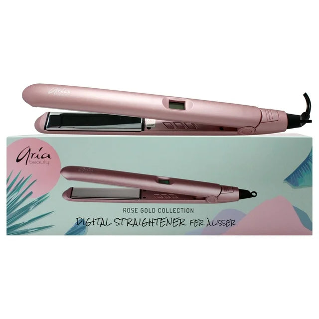 Aria Beauty- Digital Straightener Rose Gols